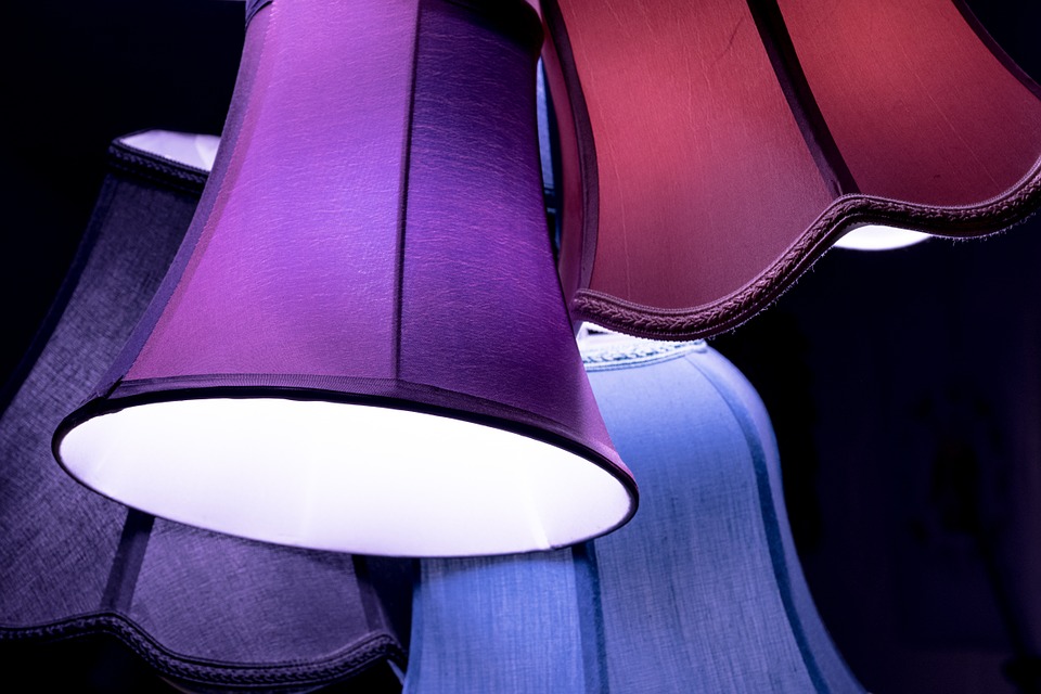 Bright purple drum lampshade