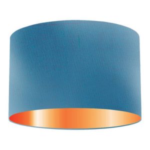 Aster Silk Drum Lampshade With Copper Lining