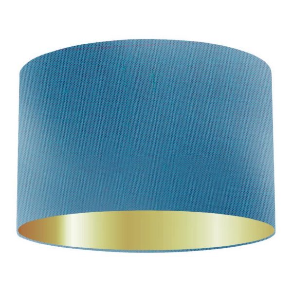 Aster Silk Drum Lampshade With Gold Lining