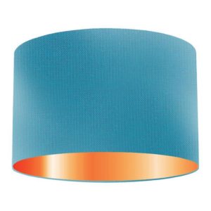 Atlantic Silk Drum Lampshade With Copper Lining