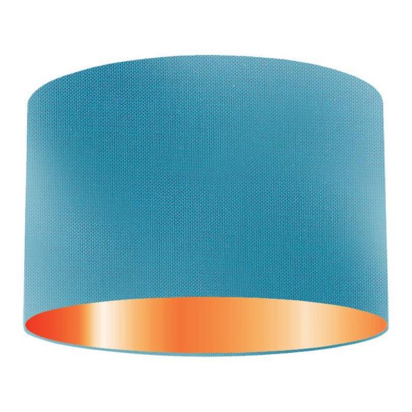 Atlantic Silk Drum Lampshade With Copper Lining