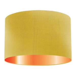 Banana Silk Drum Lampshade With Copper Lining