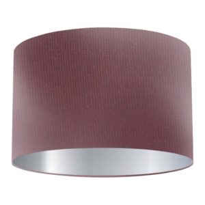 Beena Silk Drum Lampshade with Silver Lining