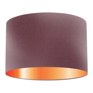 Beena Silk Drum Lampshade With Copper Lining