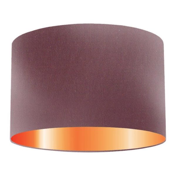 Beena Silk Drum Lampshade With Copper Lining