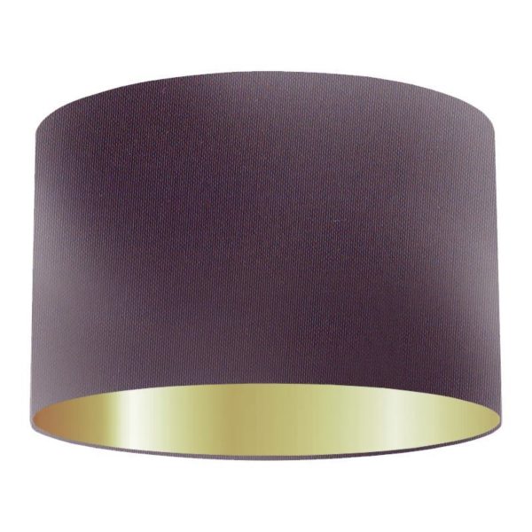Berry Silk Drum Lampshade With Gold Lining