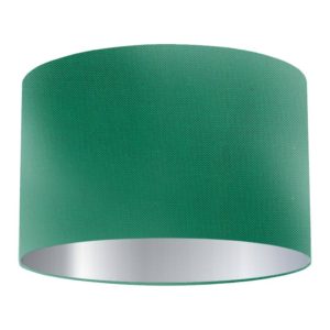 Bond Silk Drum Lampshade with Silver Lining