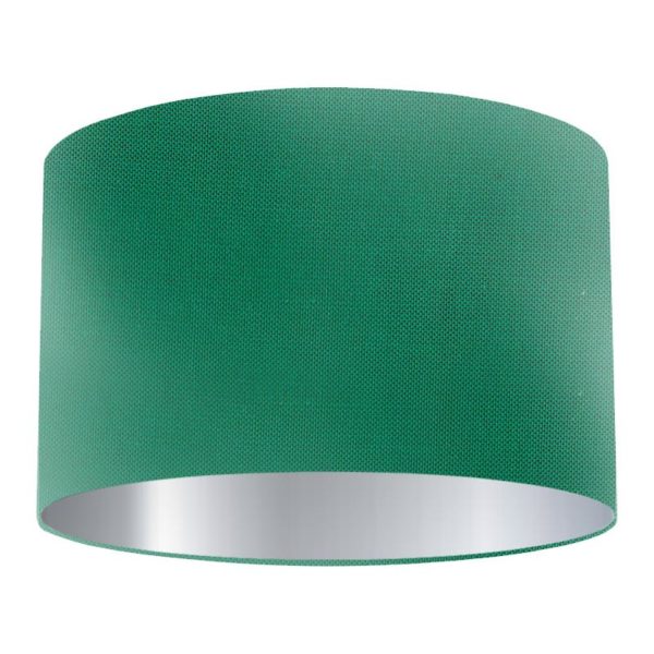 Bond Silk Drum Lampshade with Silver Lining