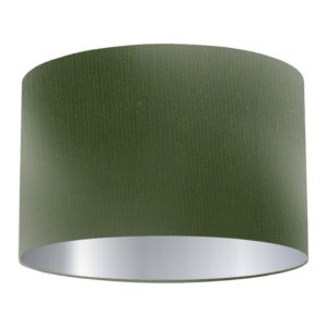 Bottle Silk Drum Lampshade with Silver Lining