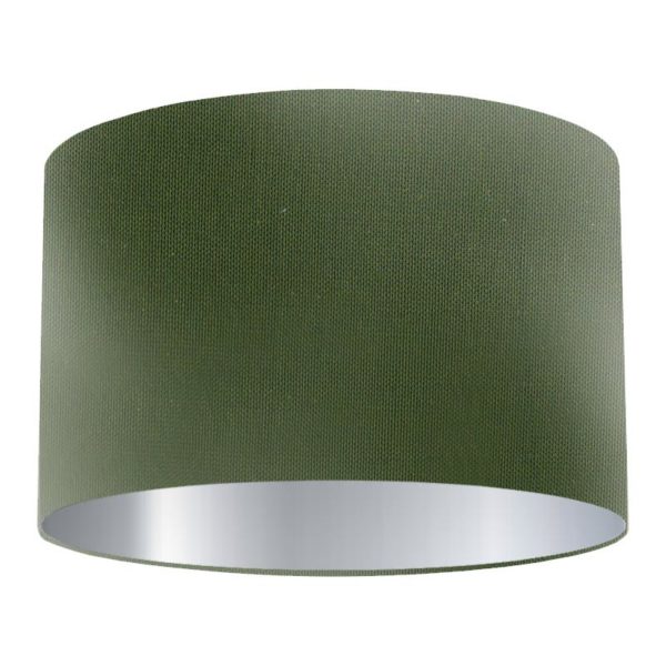 Bottle Silk Drum Lampshade with Silver Lining