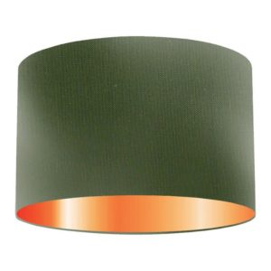 Bottle Silk Drum Lampshade With Copper Lining