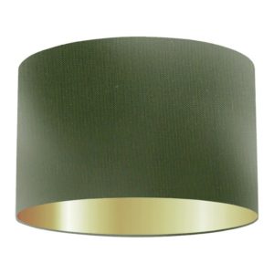 Bottle Silk Drum Lampshade With Gold Lining