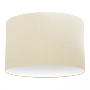 Beige Cotton Drum Lampshade