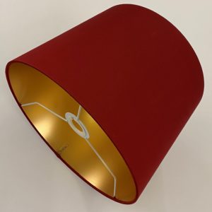 Burgundy Silk with Frosted Gold Metallic Lining French Drum Lampshade