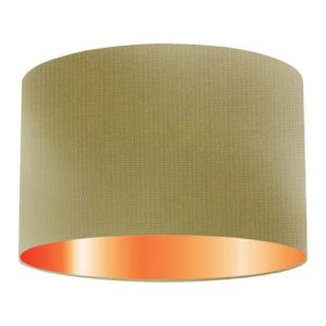 Cactus Silk Drum Lampshade With Copper Lining