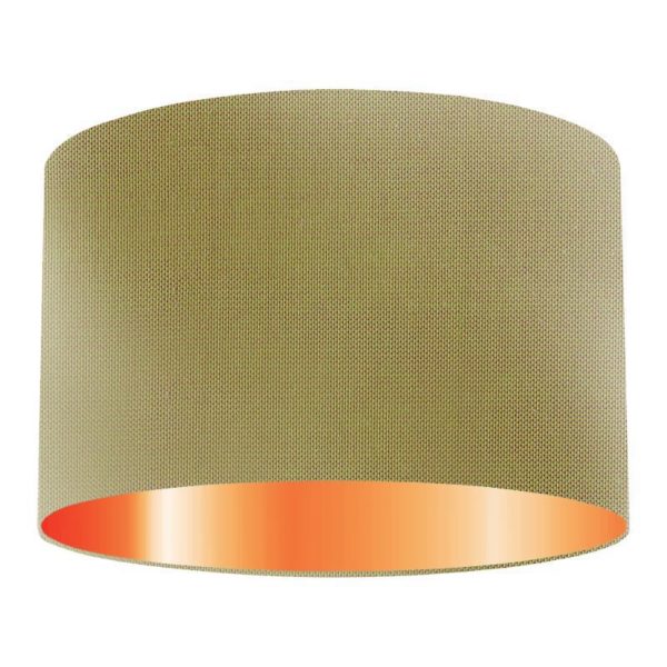 Cactus Silk Drum Lampshade With Copper Lining