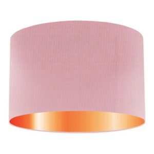 Candy Silk Drum Lampshade With Copper Lining