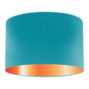 Capri Silk Drum Lampshade With Copper Lining