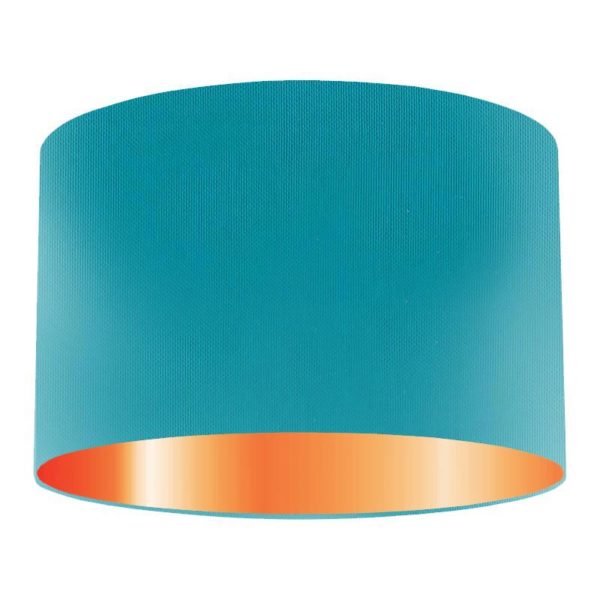 Capri Silk Drum Lampshade With Copper Lining