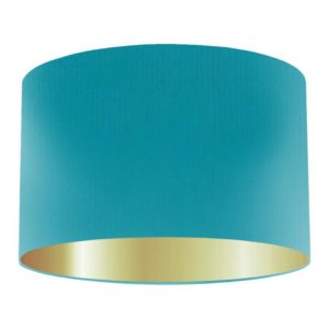 Capri Silk Drum Lampshade With Gold Lining