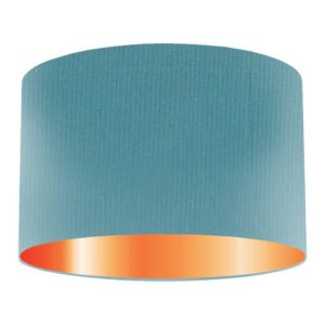 Cascade Silk Drum Lampshade With Copper Lining