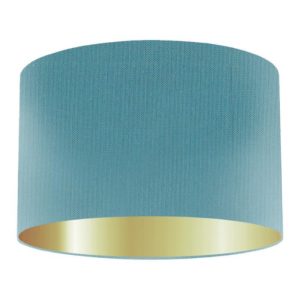 Cascade Silk Drum Lampshade With Gold Lining