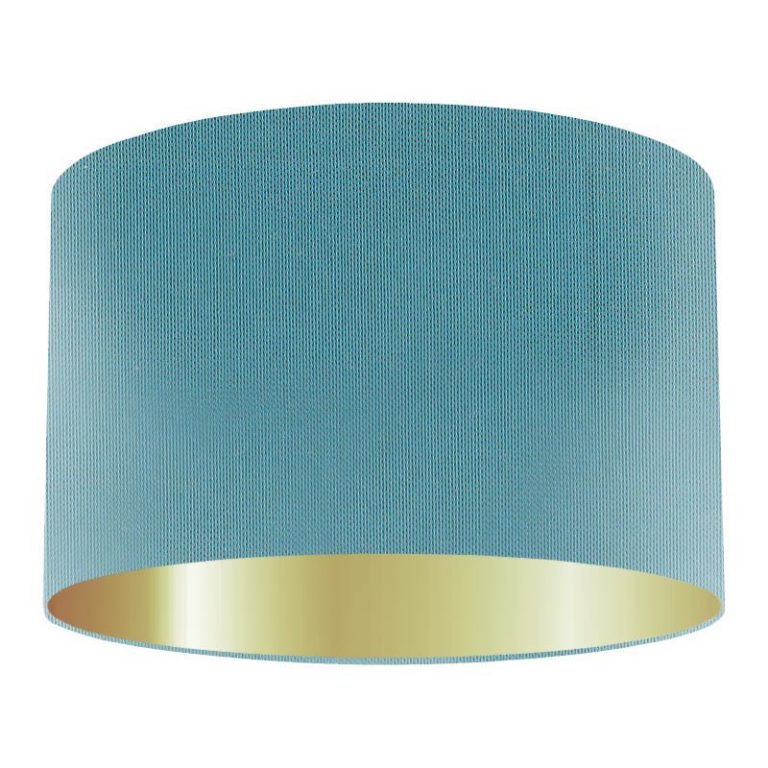 Cascade Silk Drum Lampshade With Gold Lining Dorval Lighting