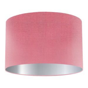 Clover Silk Drum Lampshade with Silver Lining