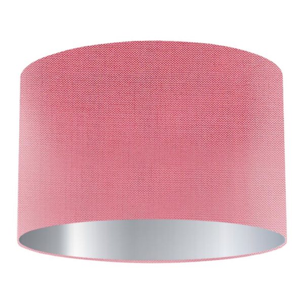 Clover Silk Drum Lampshade with Silver Lining