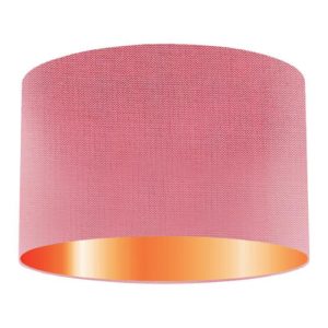 Clover Silk Drum Lampshade With Copper Lining