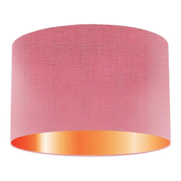 Clover Silk Drum Lampshade With Copper Lining