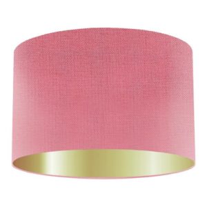 Clover Silk Drum Lampshade With Gold Lining