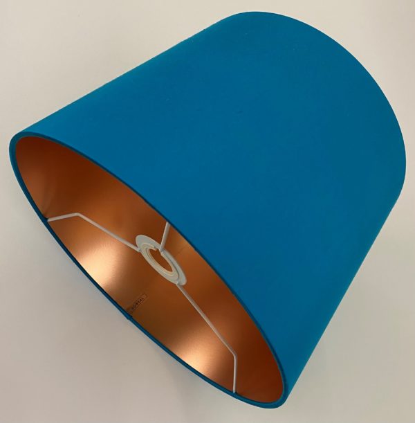 Capri Silk with Frosted Copper Metallic Lining French Drum Lampshade