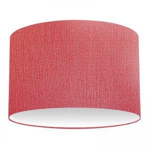 Coral Red Cotton Drum Lampshade