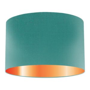 Elfin Silk Drum Lampshade With Copper Lining
