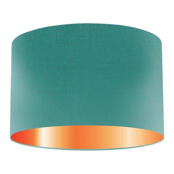 Elfin Silk Drum Lampshade With Copper Lining