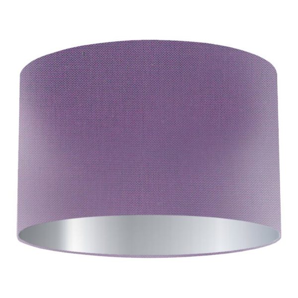 Empress Silk Drum Lampshade with Silver Lining