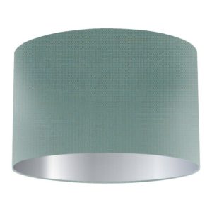 Ether Silk Drum Lampshade with Silver Lining