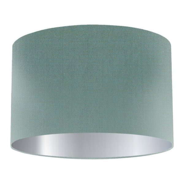 Ether Silk Drum Lampshade with Silver Lining