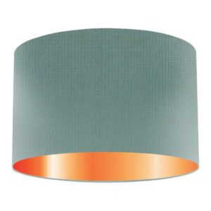 Ether Silk Drum Lampshade With Copper Lining