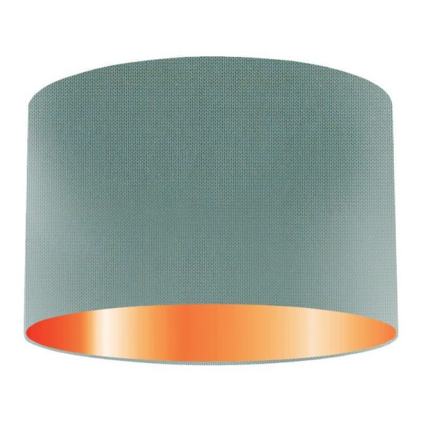 Ether Silk Drum Lampshade With Copper Lining