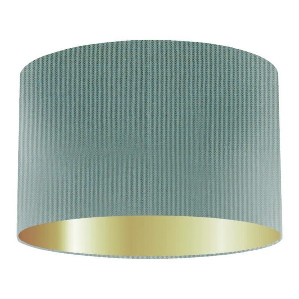 Ether Silk Drum Lampshade With Gold Lining