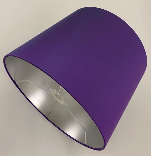 Empress Silk with Frosted Silver Metallic Lining French Drum Lampshade