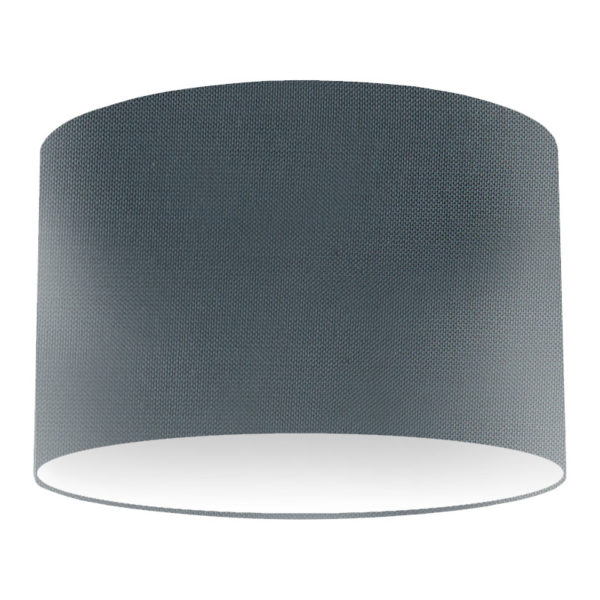 Gunmetal Silk Drum Lampshade