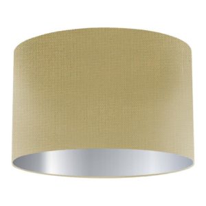 Harvest Silk Drum Lampshade with Silver Lining