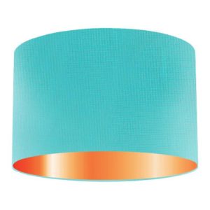 Haze Silk Drum Lampshade With Copper Lining