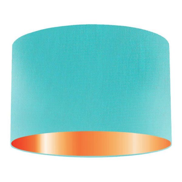 Haze Silk Drum Lampshade With Copper Lining