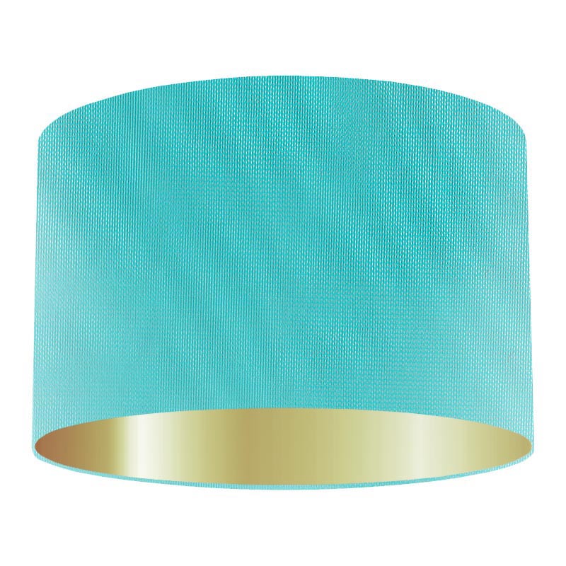 Haze Silk Drum Lampshade With Gold Lining