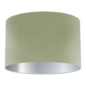 Hemlock Silk Drum Lampshade with Silver Lining