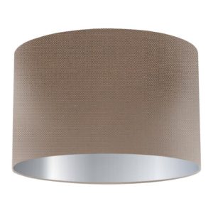 Herb Silk Drum Lampshade with Silver Lining